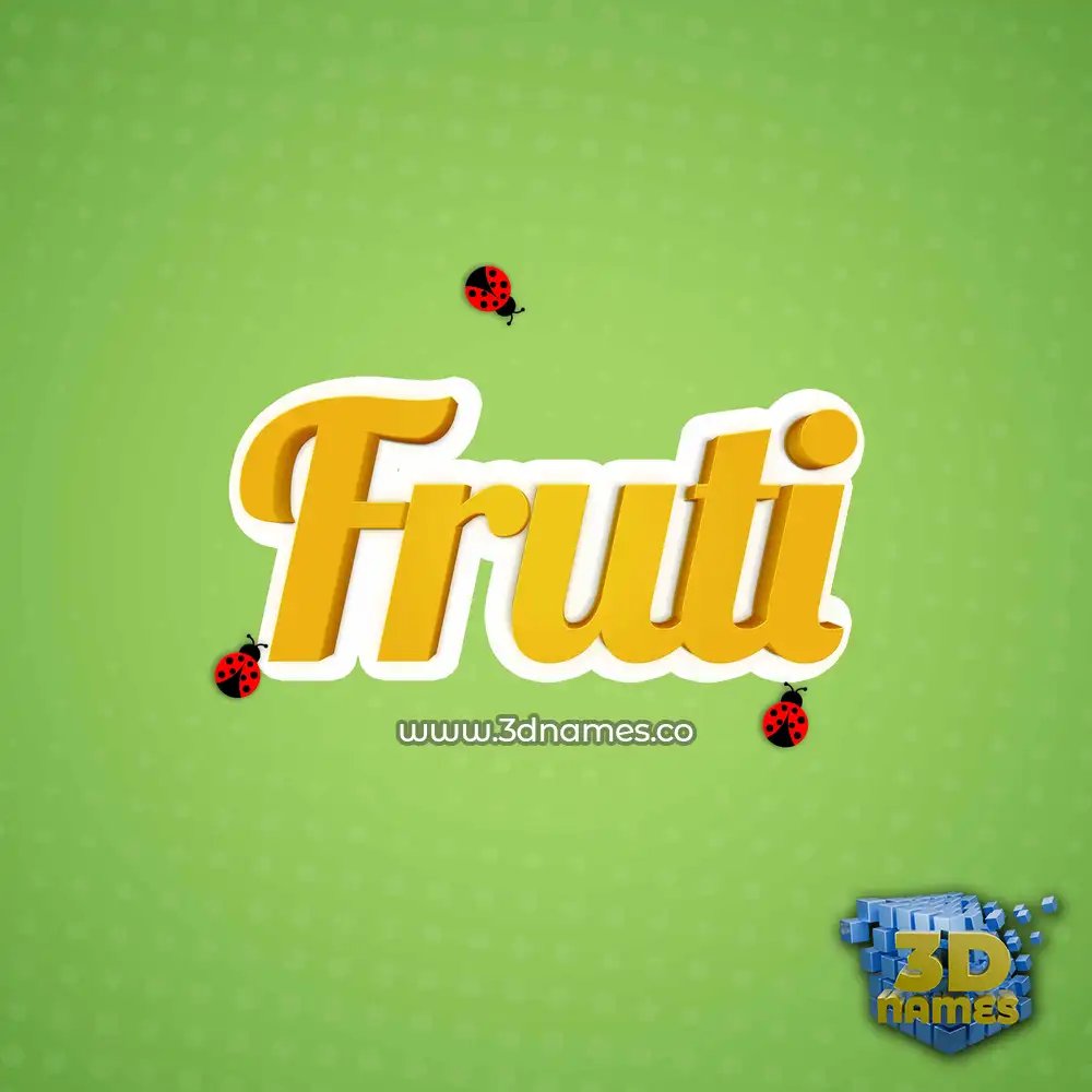 fruti in Ladybugs style - 3D name wallpaper
