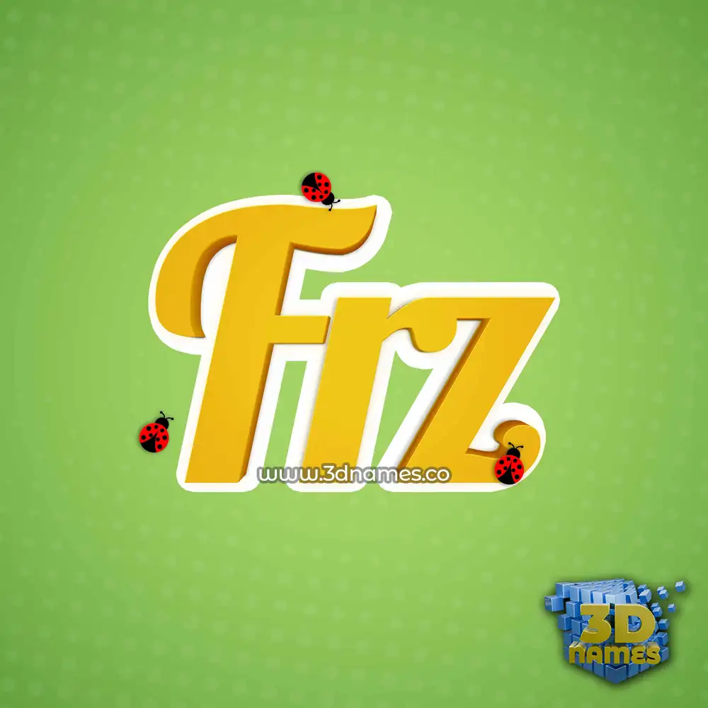 frz in Ladybugs style - 3D name wallpaper