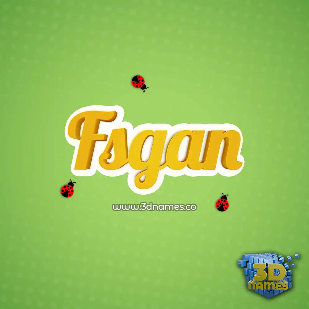 fsgan in Ladybugs style - 3D name wallpaper