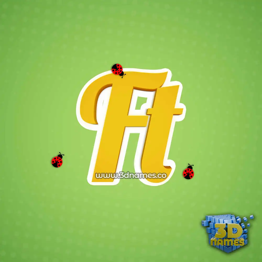 ft in Ladybugs style - 3D name wallpaper