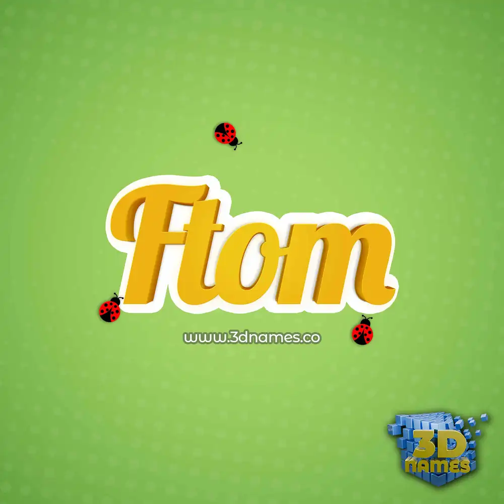 ftom in Ladybugs style - 3D name wallpaper