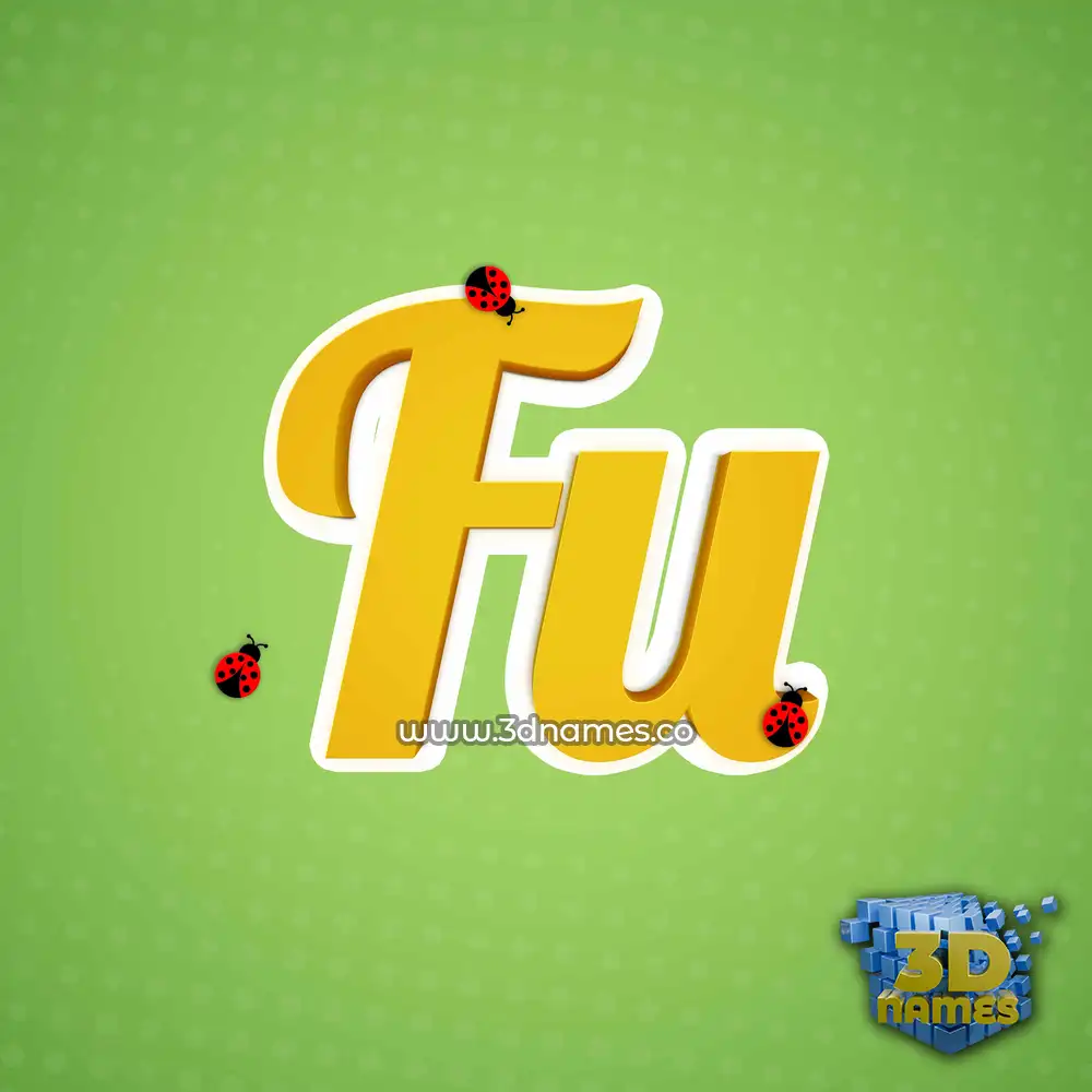fu in Ladybugs style - 3D name wallpaper