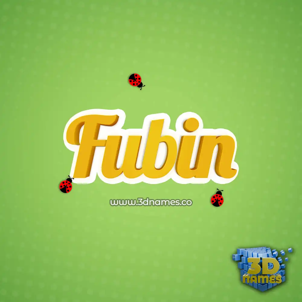 fubin in Ladybugs style - 3D name wallpaper