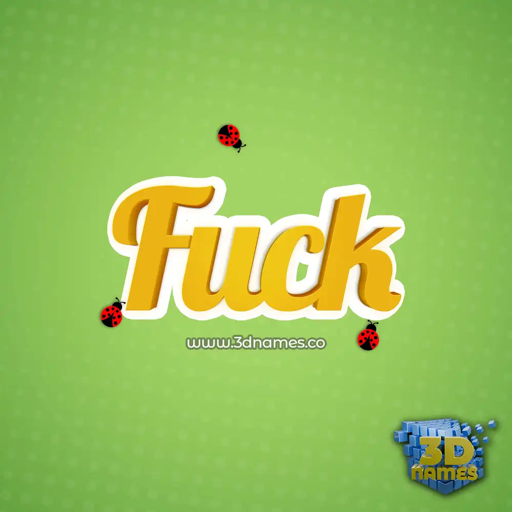 fuck in Ladybugs style - 3D name wallpaper