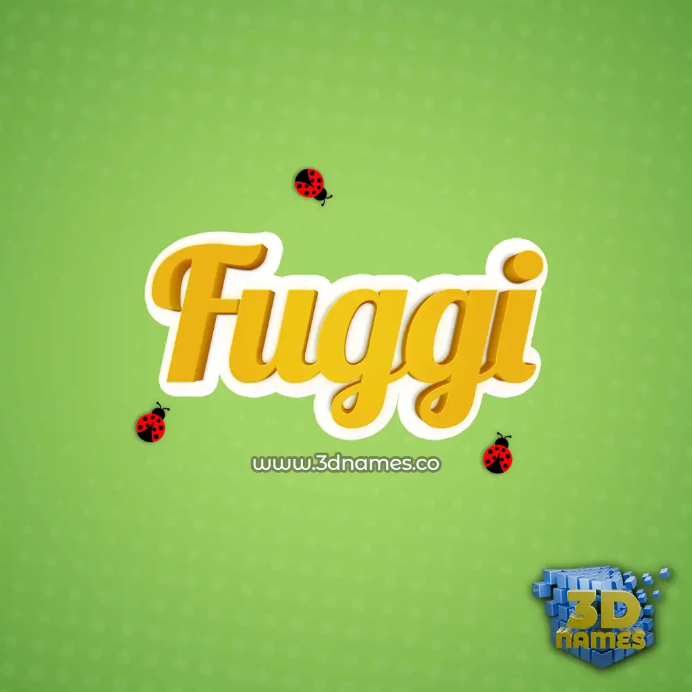fuggi in Ladybugs style - 3D name wallpaper
