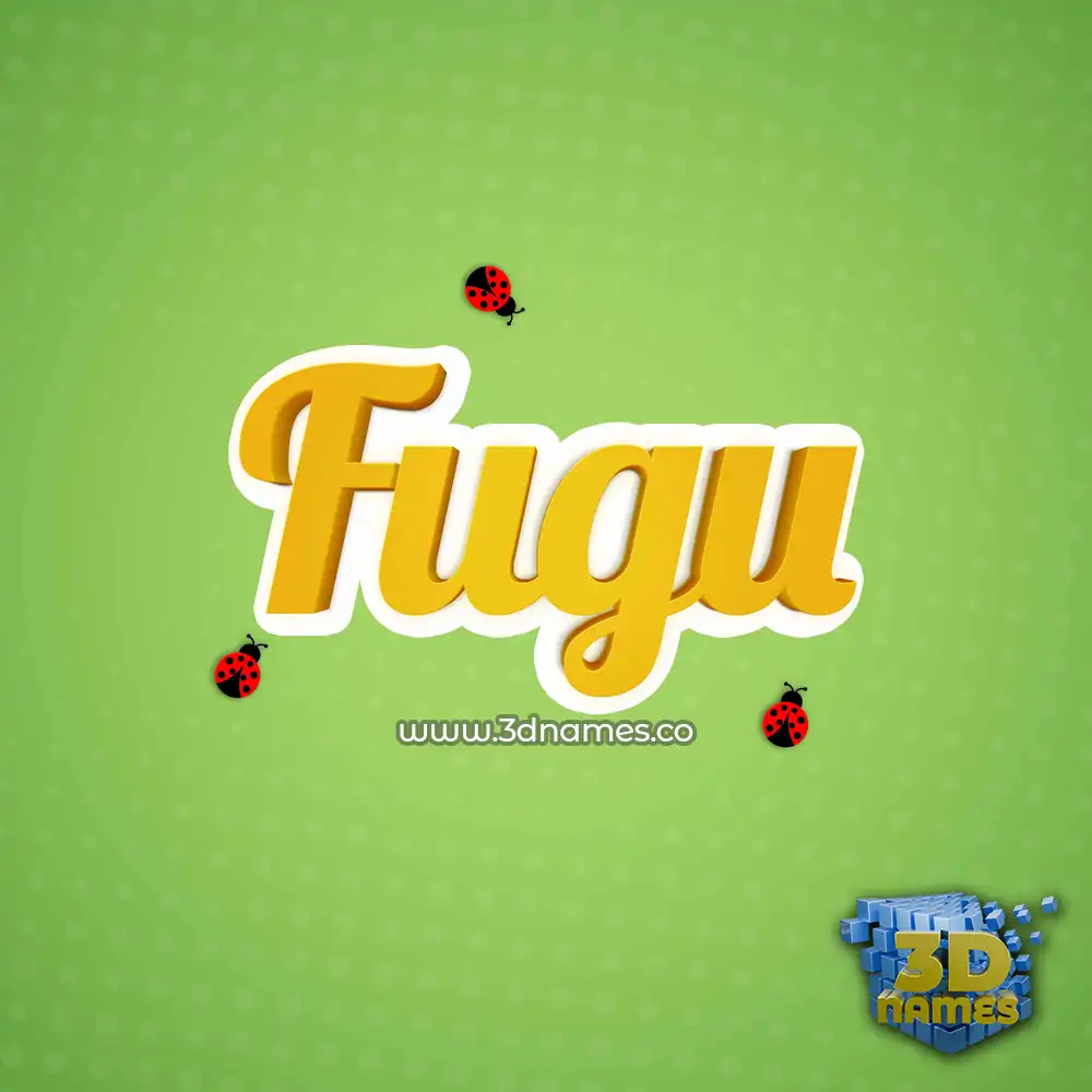 fugu in Ladybugs style - 3D name wallpaper
