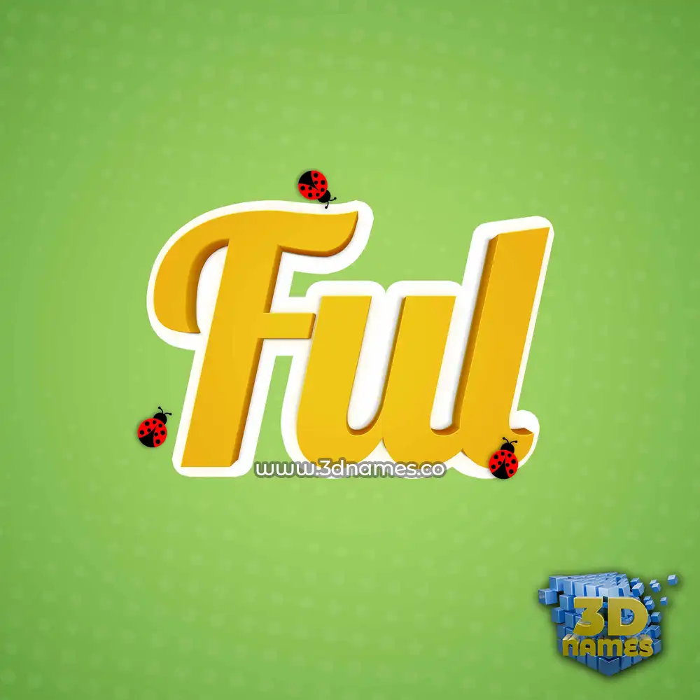 ful in Ladybugs style - 3D name wallpaper