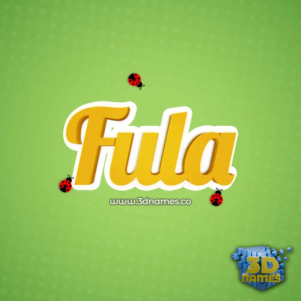 fula in Ladybugs style - 3D name wallpaper