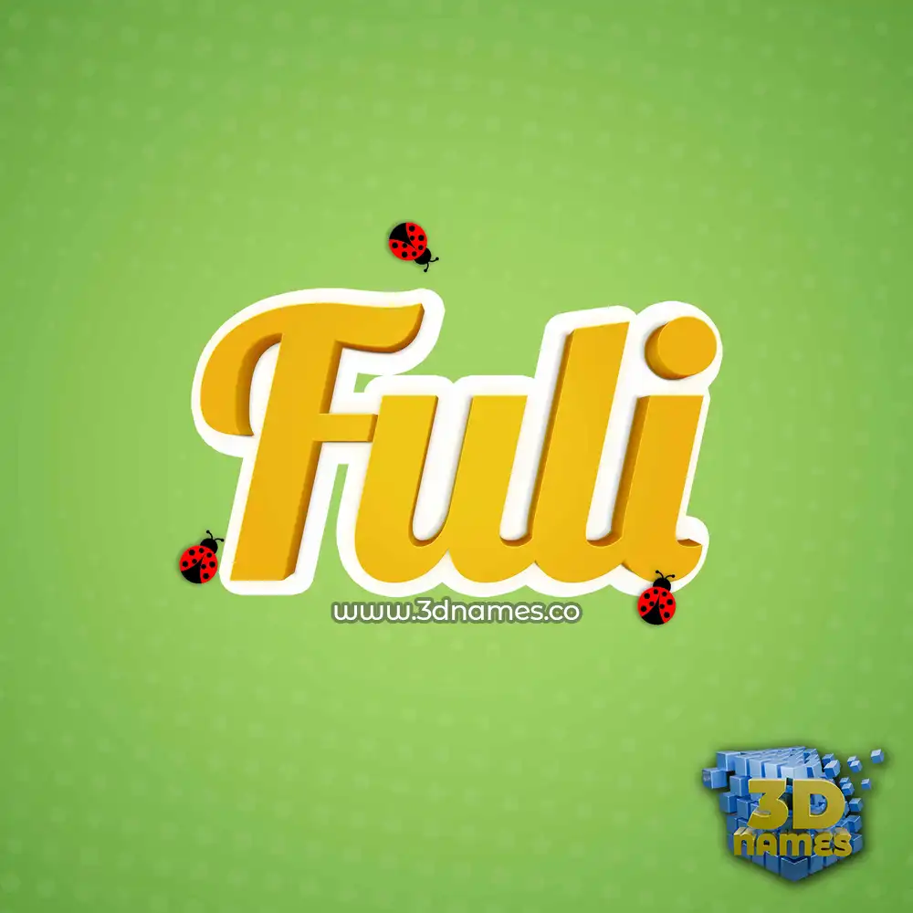 fuli in Ladybugs style - 3D name wallpaper