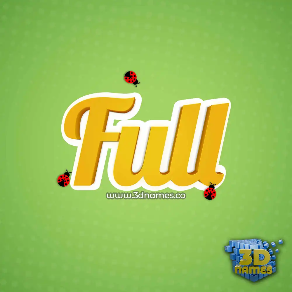 full in Ladybugs style - 3D name wallpaper