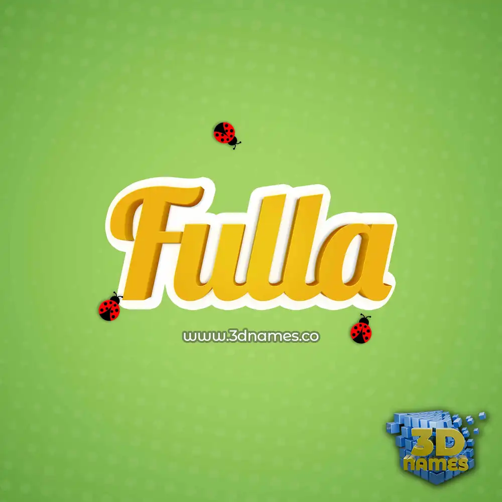 fulla in Ladybugs style - 3D name wallpaper