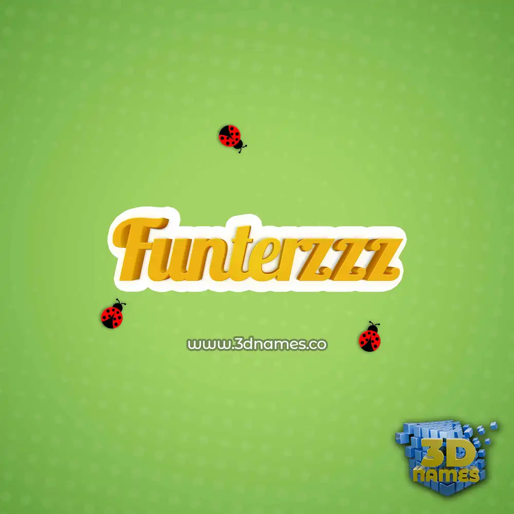 funterzzz in Ladybugs style - 3D name wallpaper