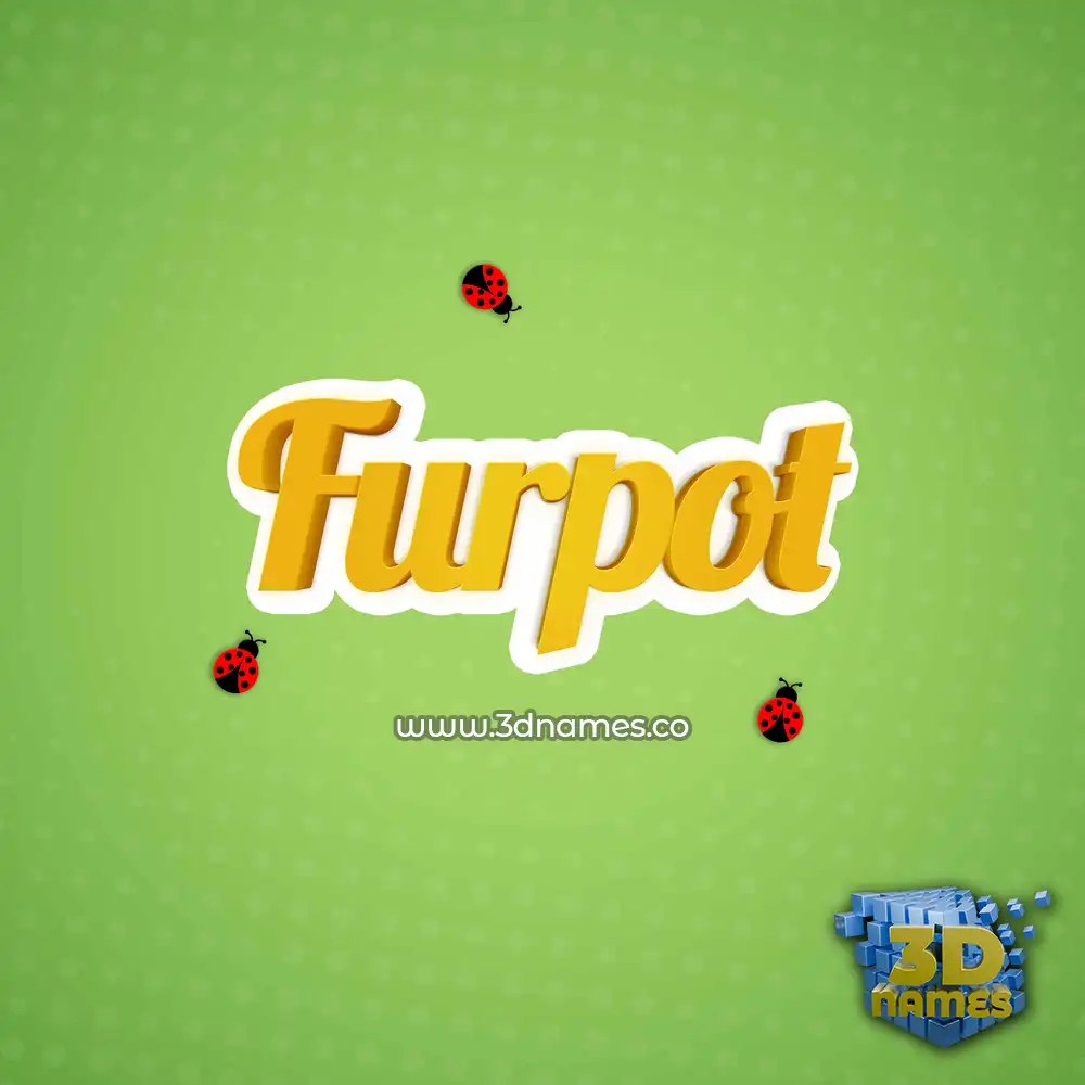 furpot in Ladybugs style - 3D name wallpaper