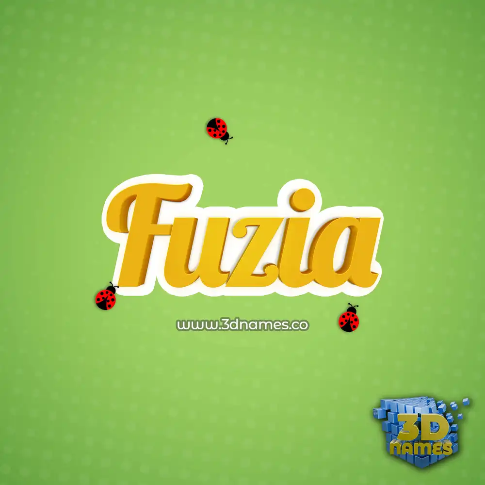 fuzia in Ladybugs style - 3D name wallpaper
