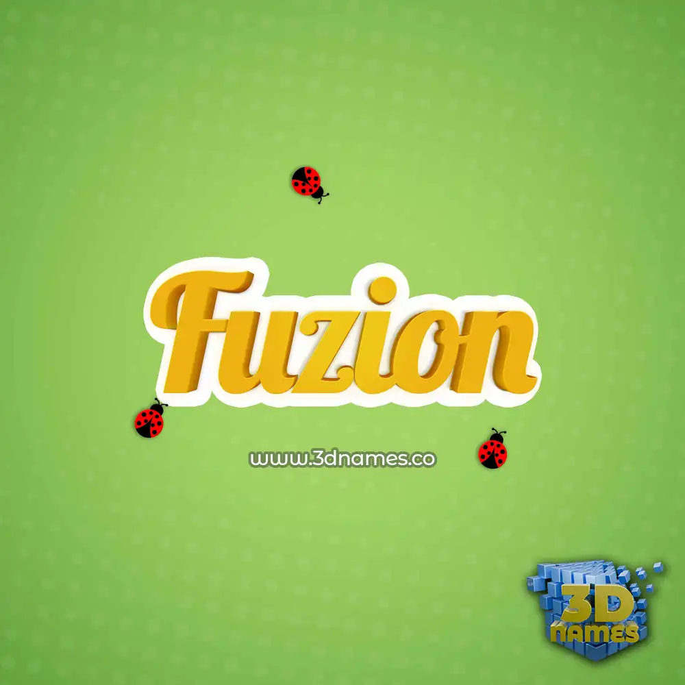 fuzion in Ladybugs style - 3D name wallpaper