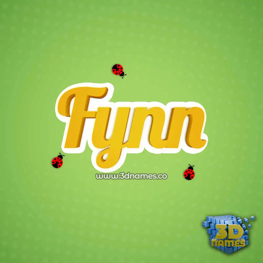 fynn in Ladybugs style - 3D name wallpaper