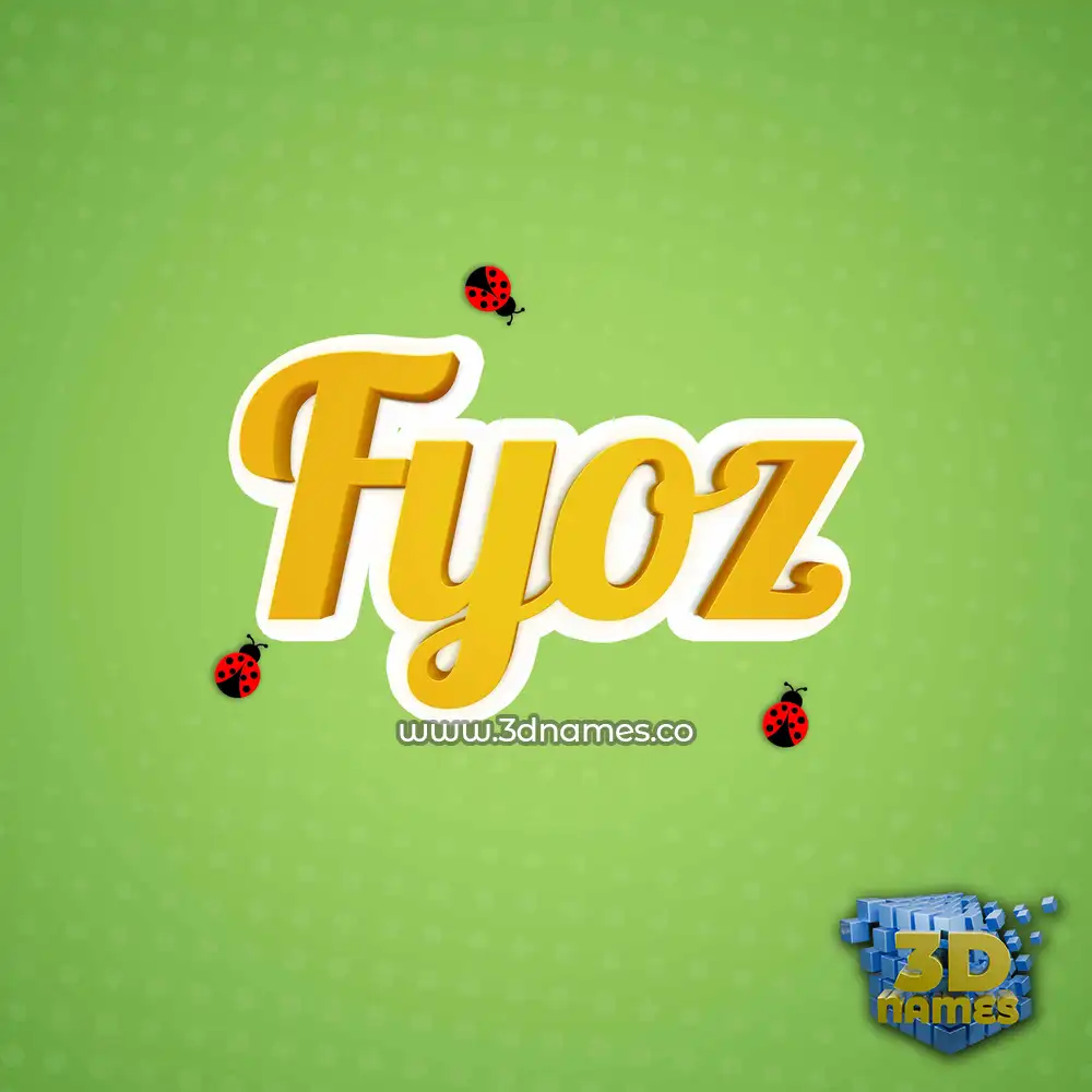 fyoz in Ladybugs style - 3D name wallpaper