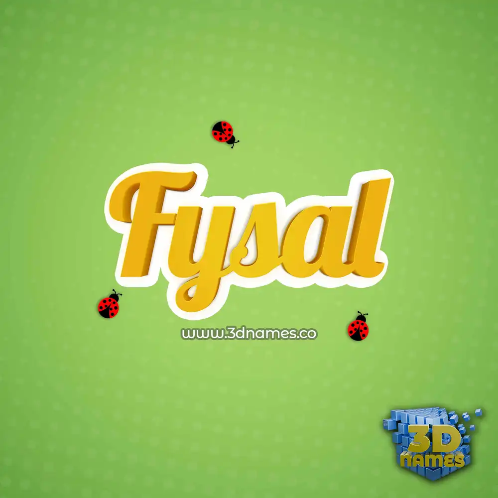 fysal in Ladybugs style - 3D name wallpaper