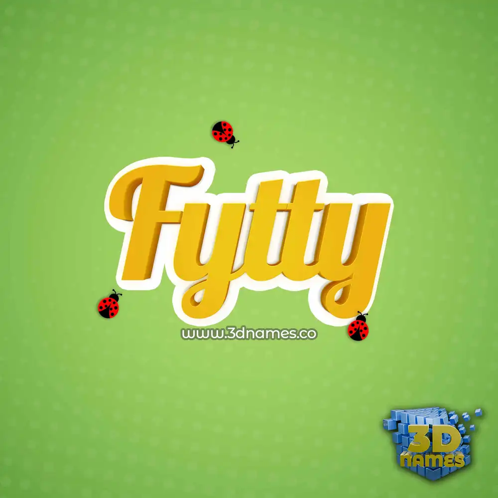 fytty in Ladybugs style - 3D name wallpaper