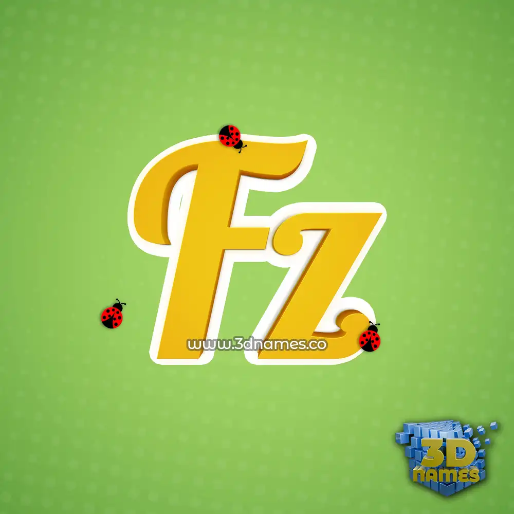 fz in Ladybugs style - 3D name wallpaper