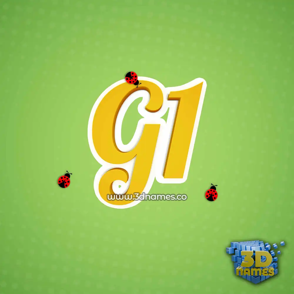 g1 in Ladybugs style - 3D name wallpaper