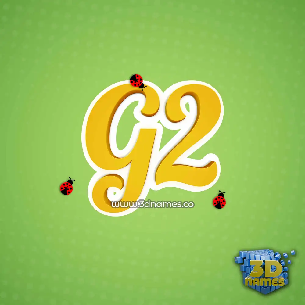g2 in Ladybugs style - 3D name wallpaper