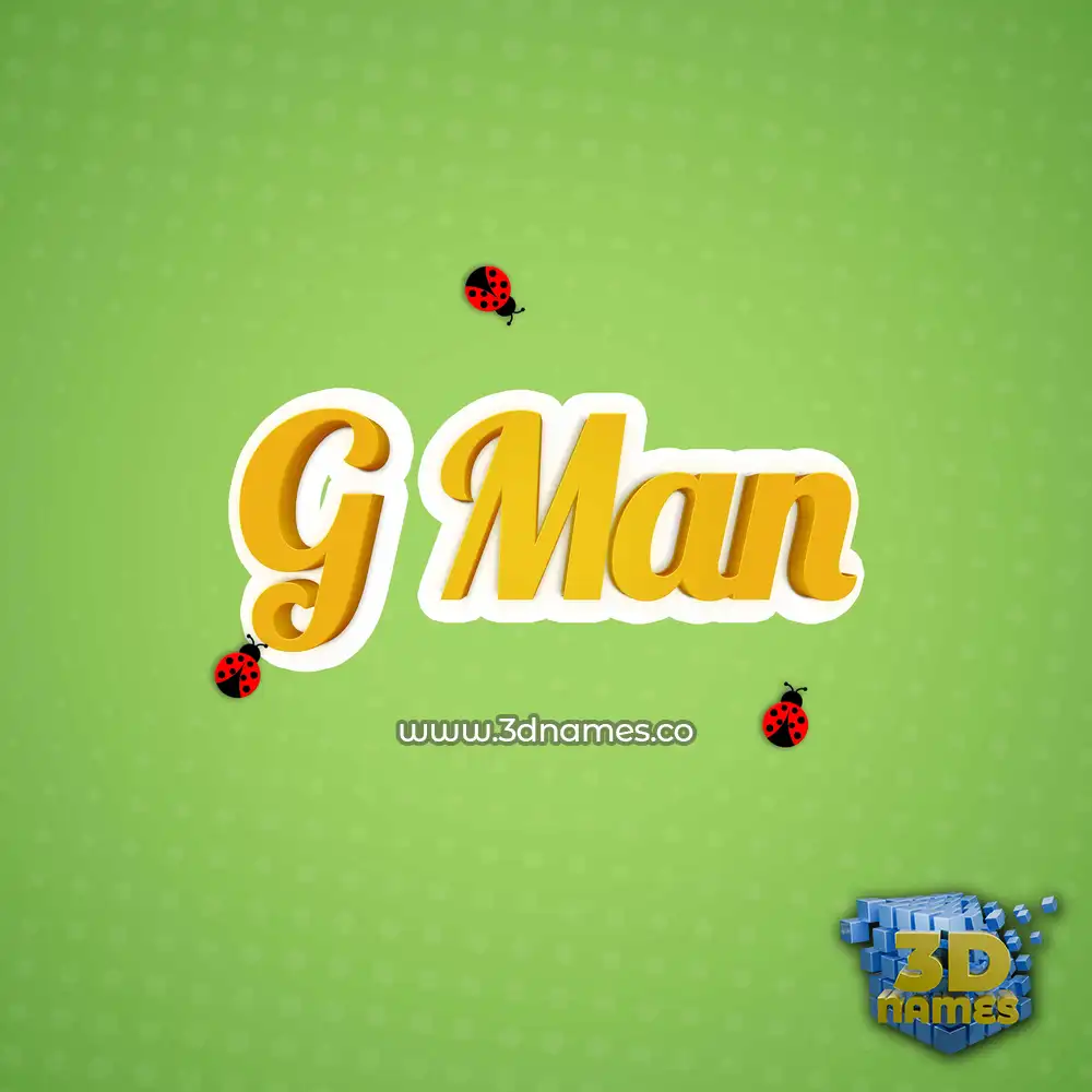 g man in Ladybugs style - 3D name wallpaper