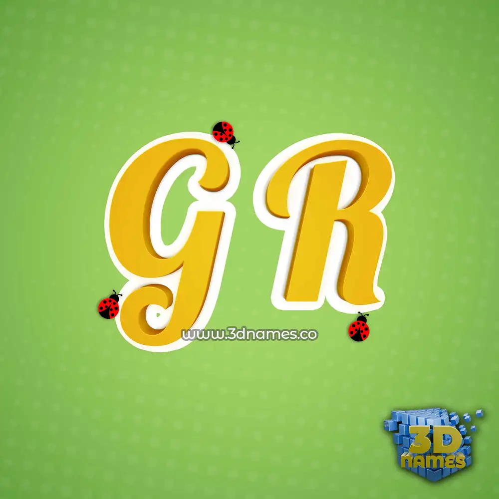 g r in Ladybugs style - 3D name wallpaper