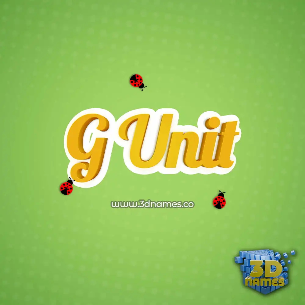 g unit in Ladybugs style - 3D name wallpaper