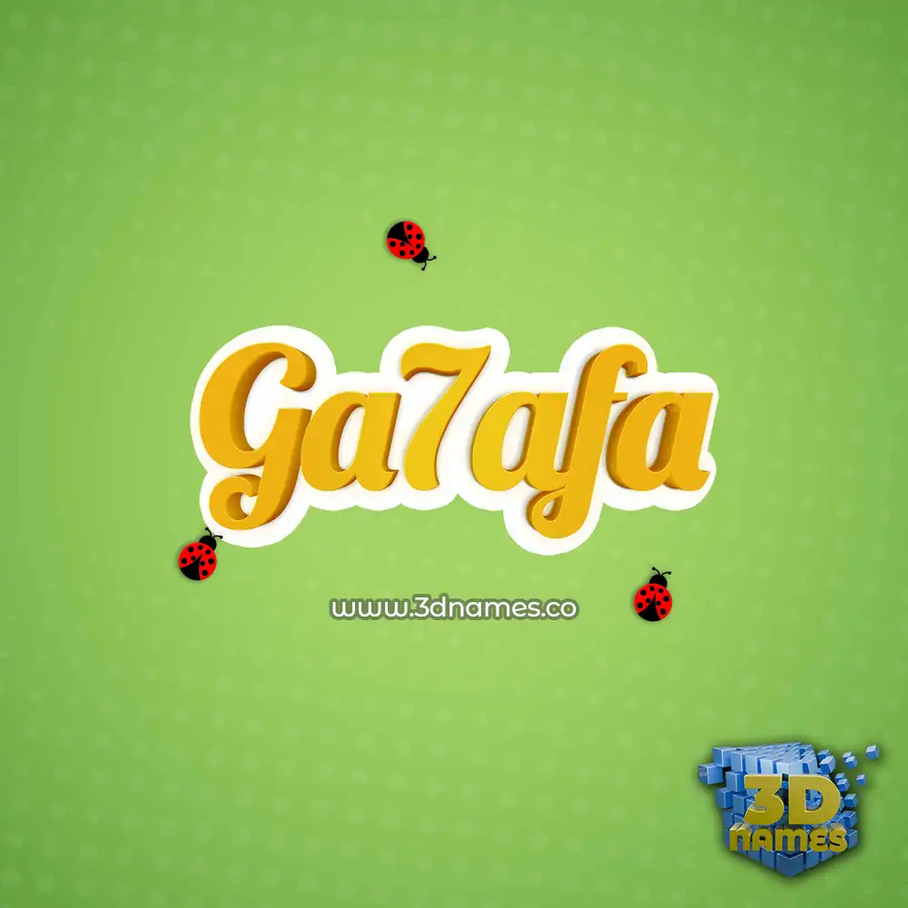 ga7afa in Ladybugs style - 3D name wallpaper
