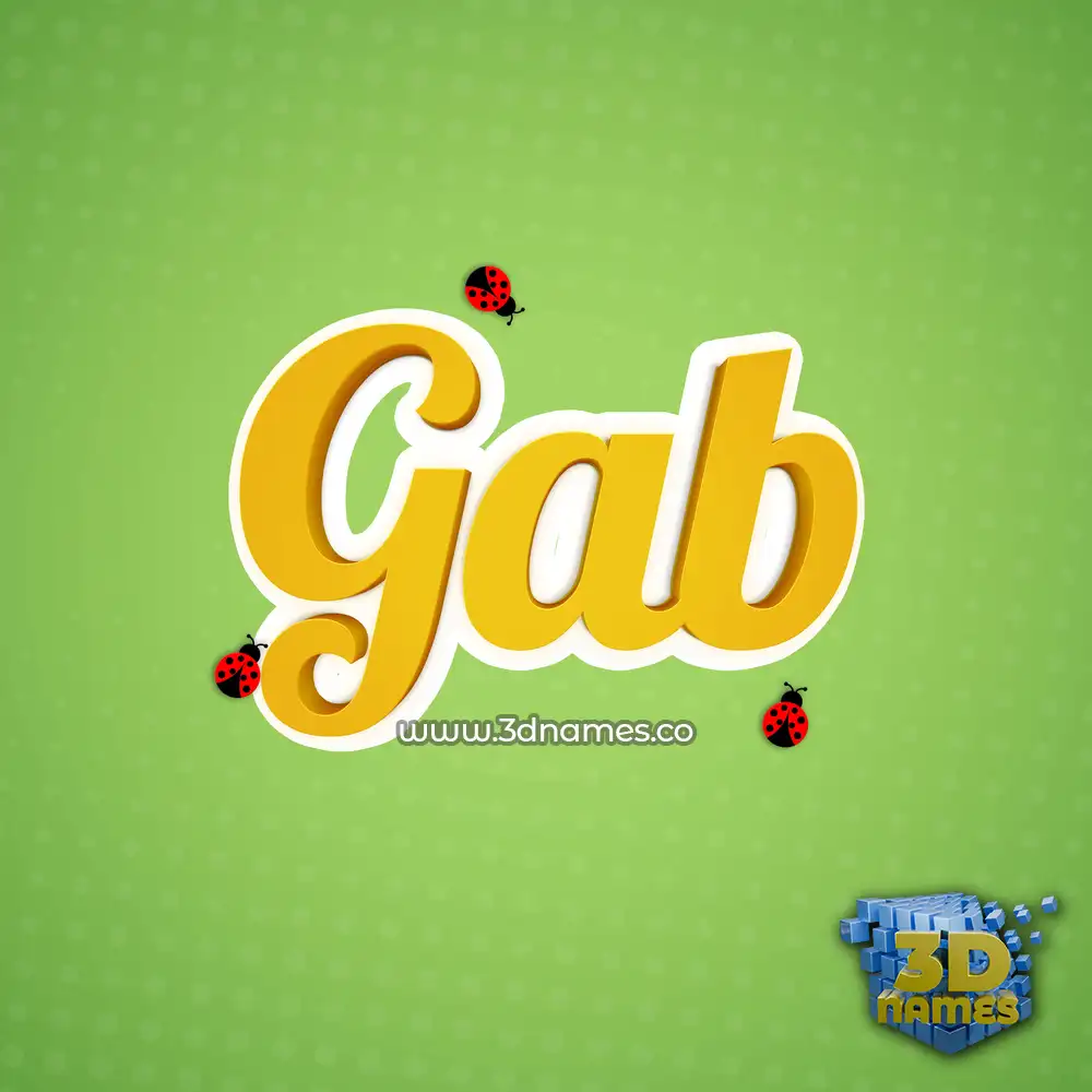 gab in Ladybugs style - 3D name wallpaper