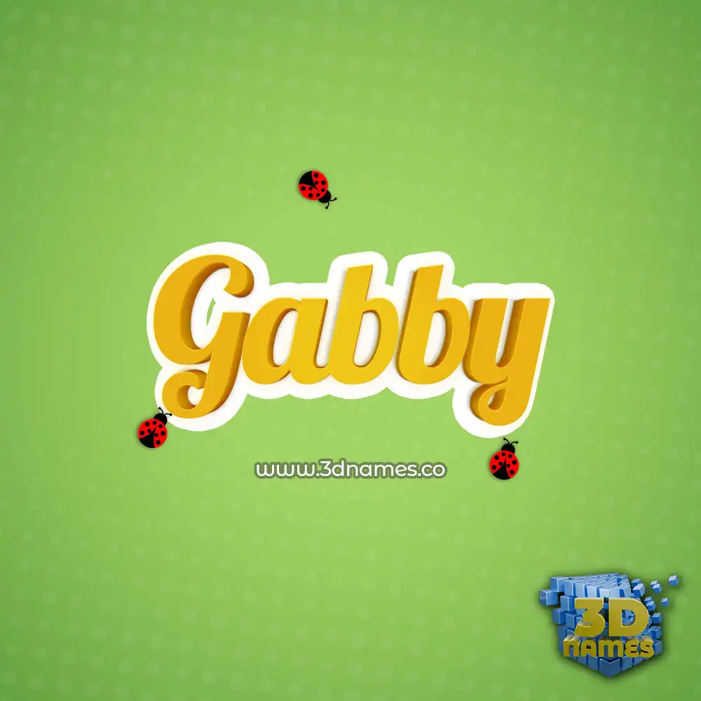 gabby in Ladybugs style - 3D name wallpaper
