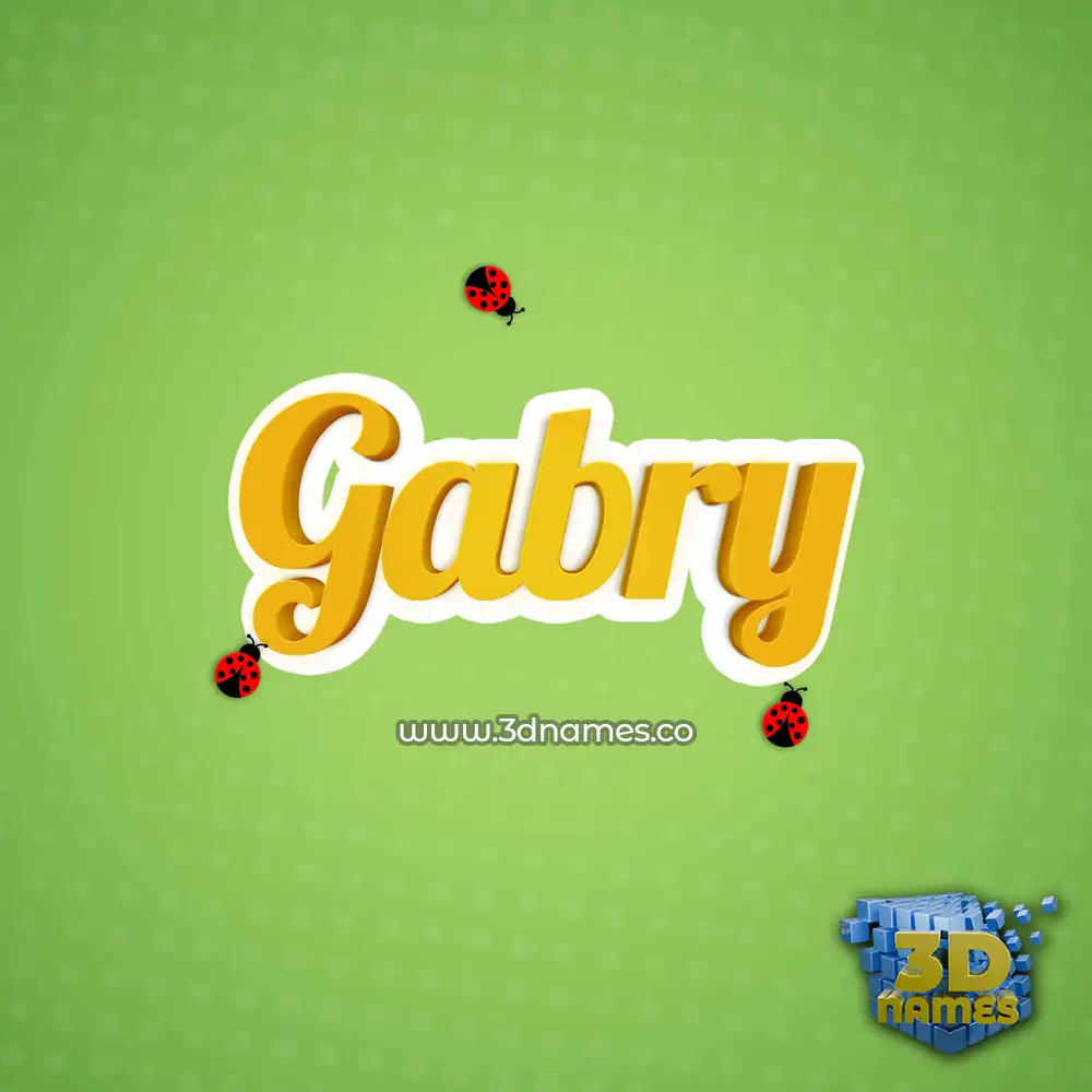 gabry in Ladybugs style - 3D name wallpaper