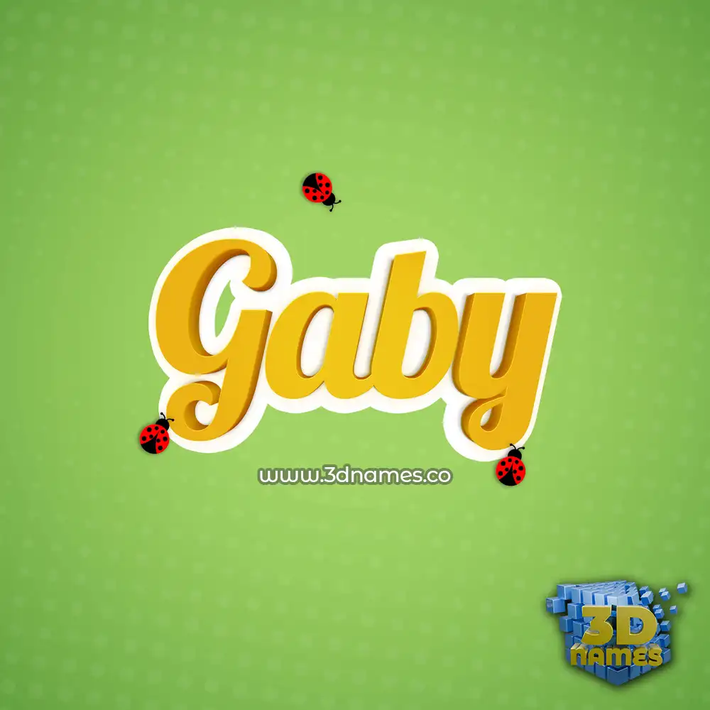 gaby in Ladybugs style - 3D name wallpaper