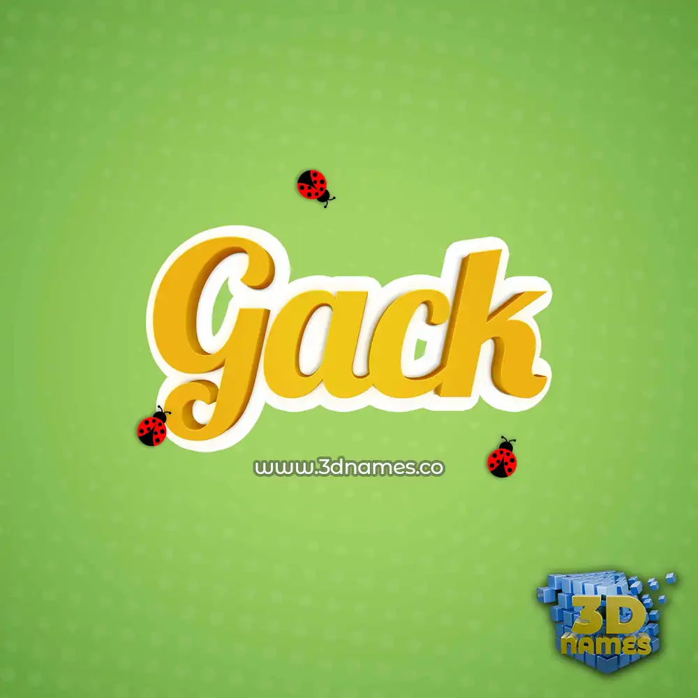 gack in Ladybugs style - 3D name wallpaper