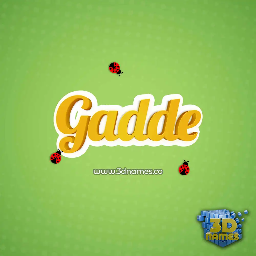 gadde in Ladybugs style - 3D name wallpaper