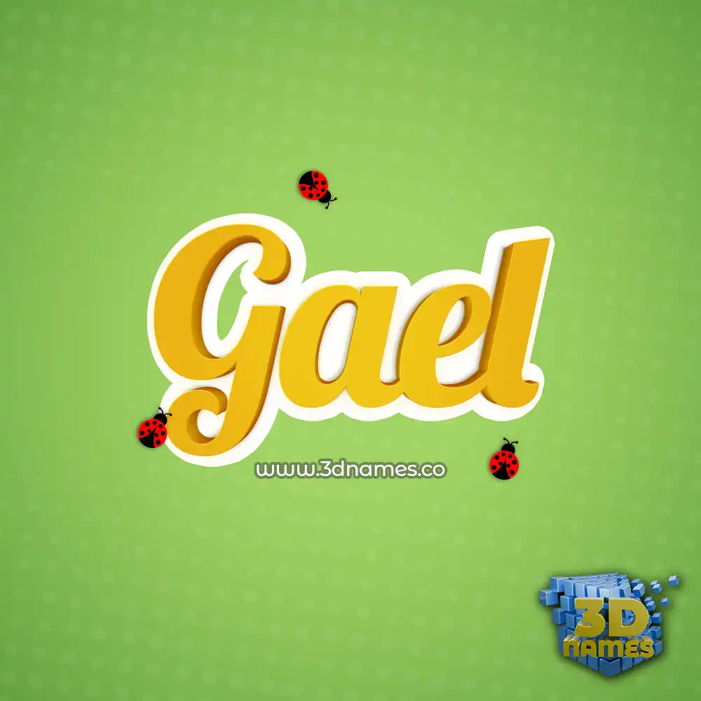 gael in Ladybugs style - 3D name wallpaper