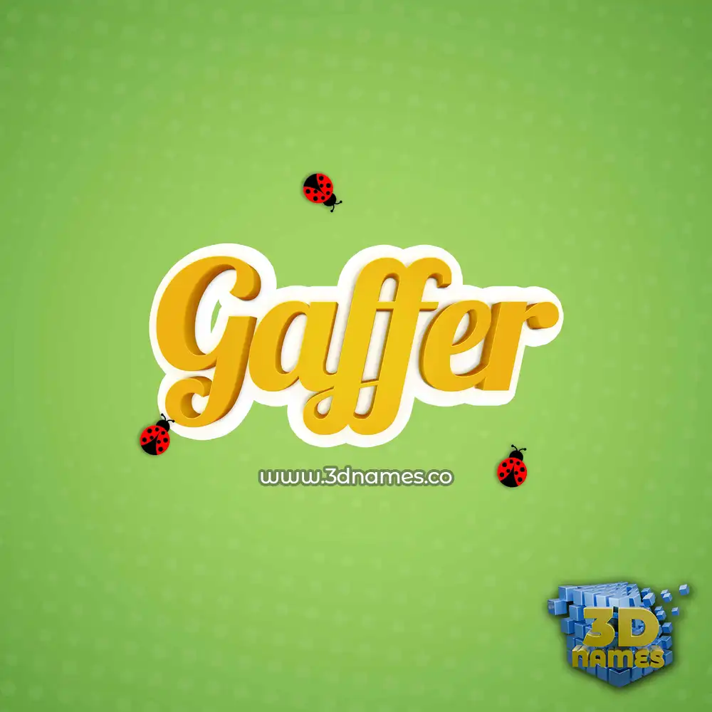 gaffer in Ladybugs style - 3D name wallpaper