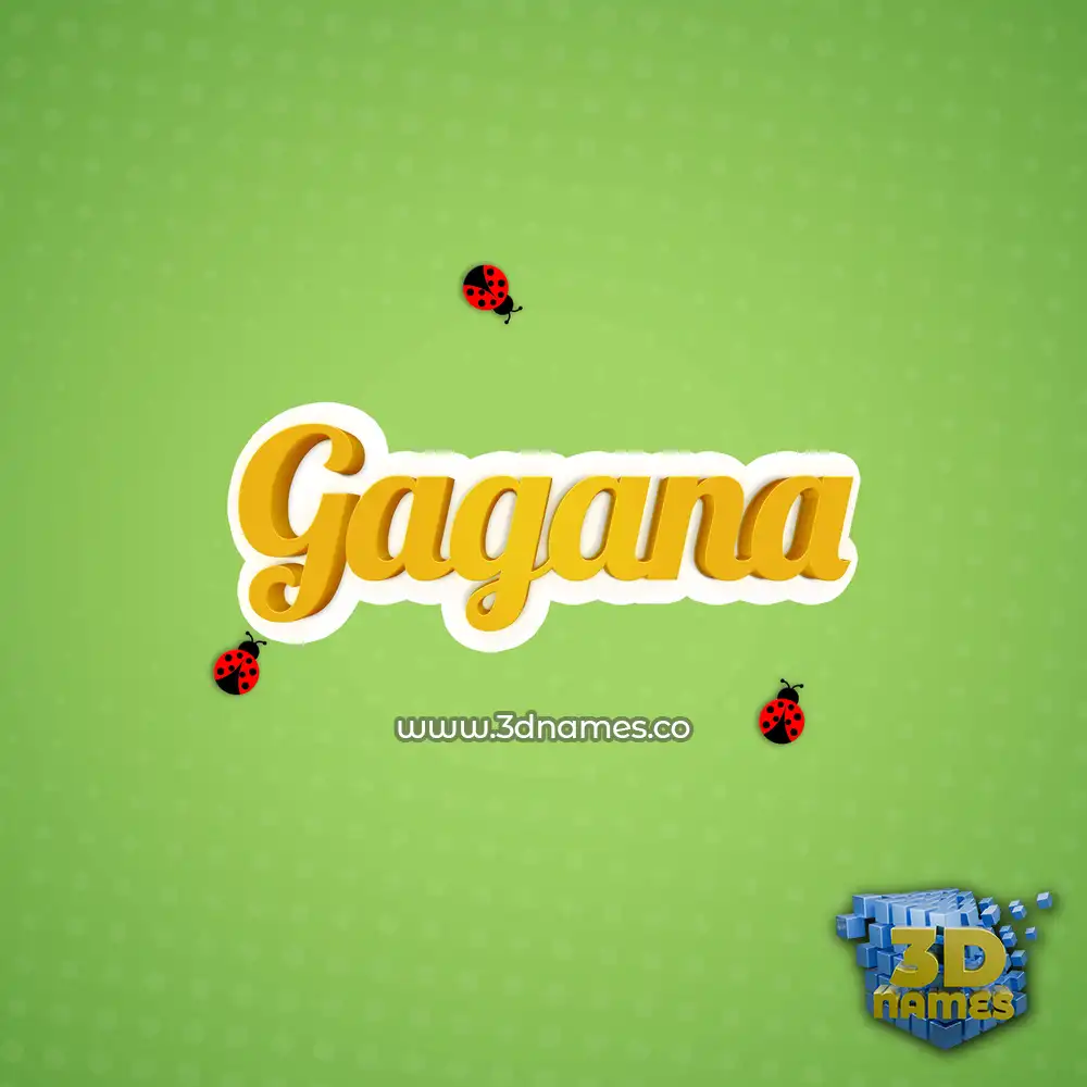 gagana in Ladybugs style - 3D name wallpaper