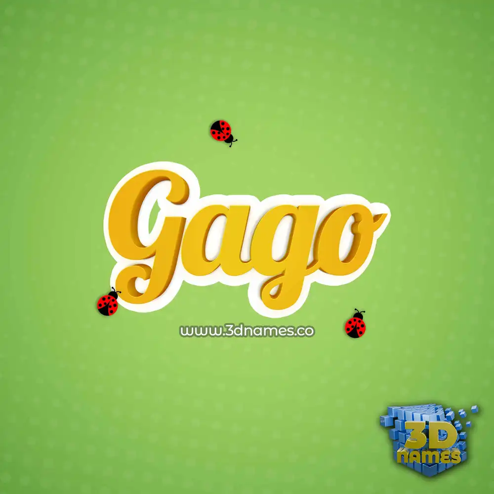 gago in Ladybugs style - 3D name wallpaper