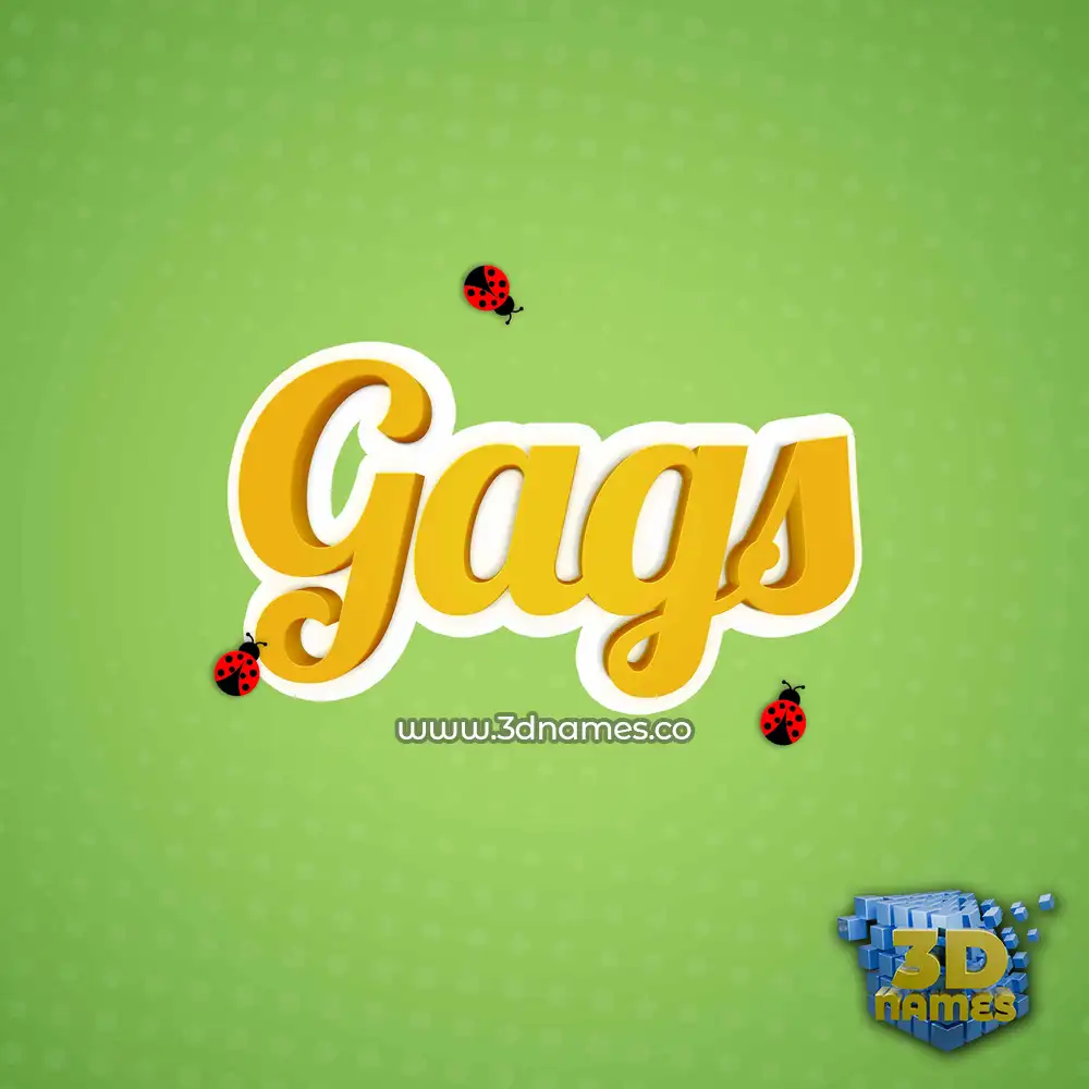 gags in Ladybugs style - 3D name wallpaper