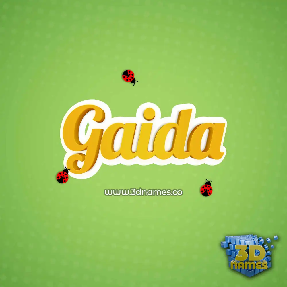 gaida in Ladybugs style - 3D name wallpaper