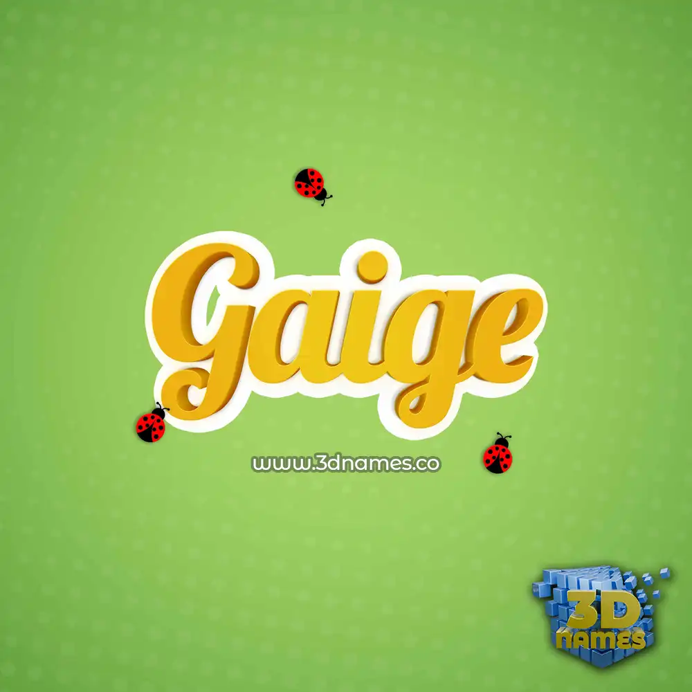 gaige in Ladybugs style - 3D name wallpaper