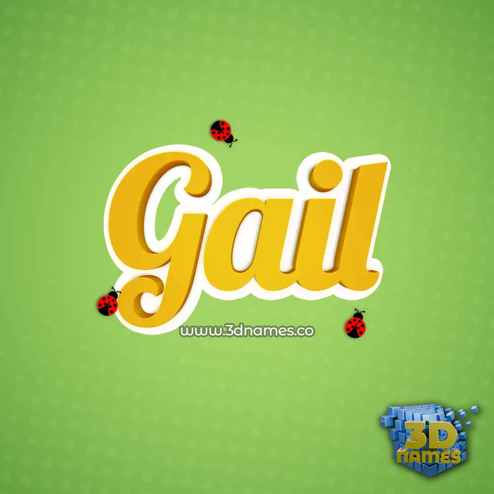 gail in Ladybugs style - 3D name wallpaper