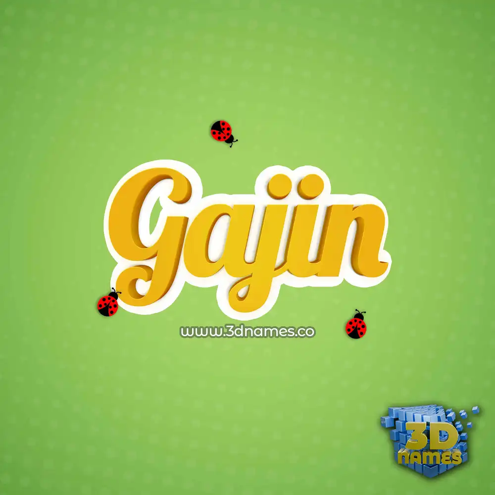gajin in Ladybugs style - 3D name wallpaper