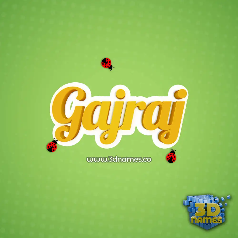 gajraj in Ladybugs style - 3D name wallpaper