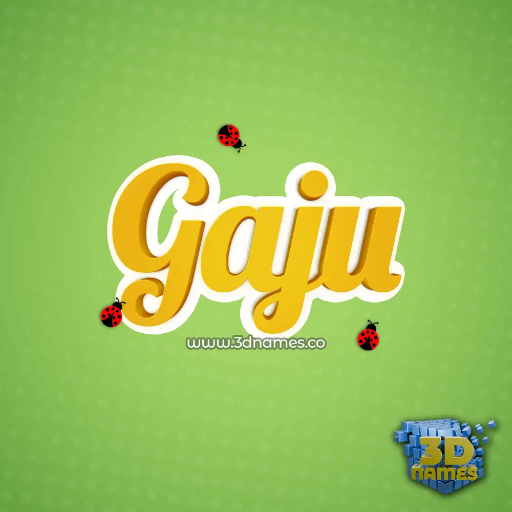 gaju in Ladybugs style - 3D name wallpaper