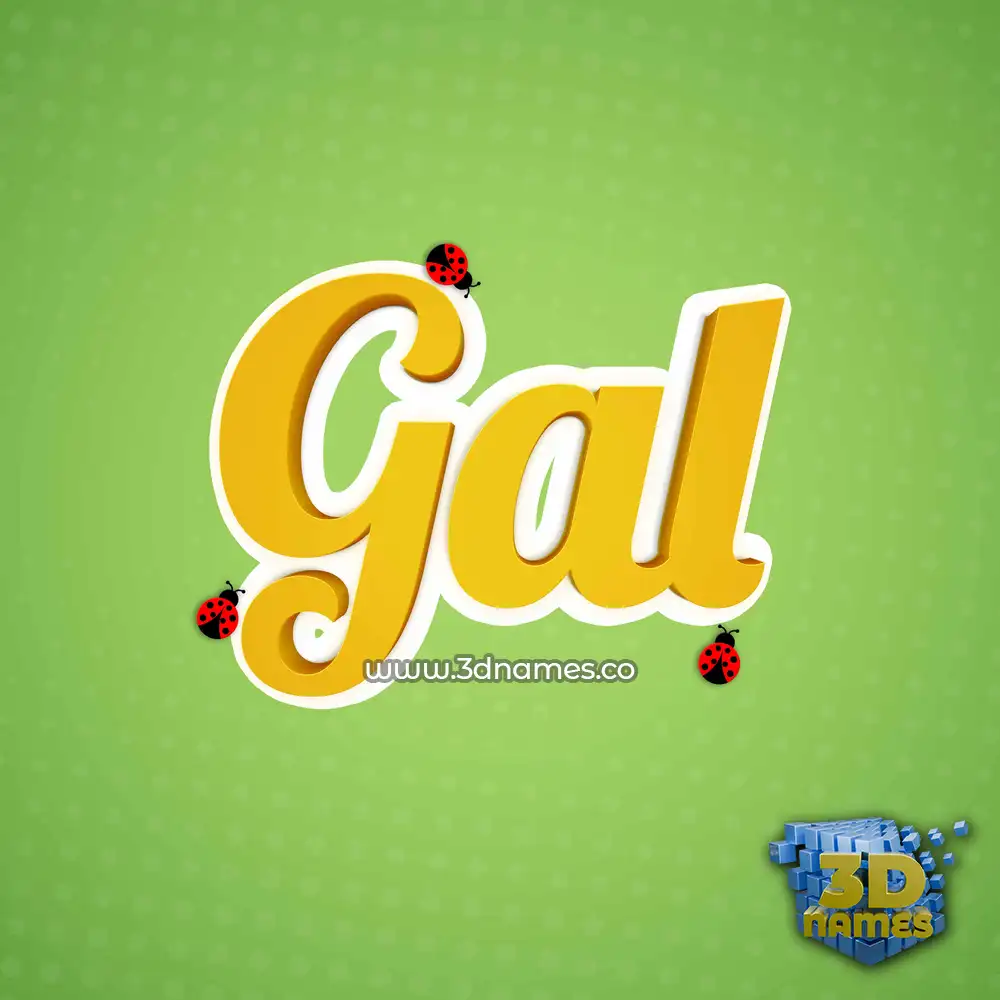 gal in Ladybugs style - 3D name wallpaper