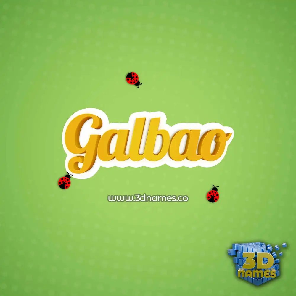 galbao in Ladybugs style - 3D name wallpaper