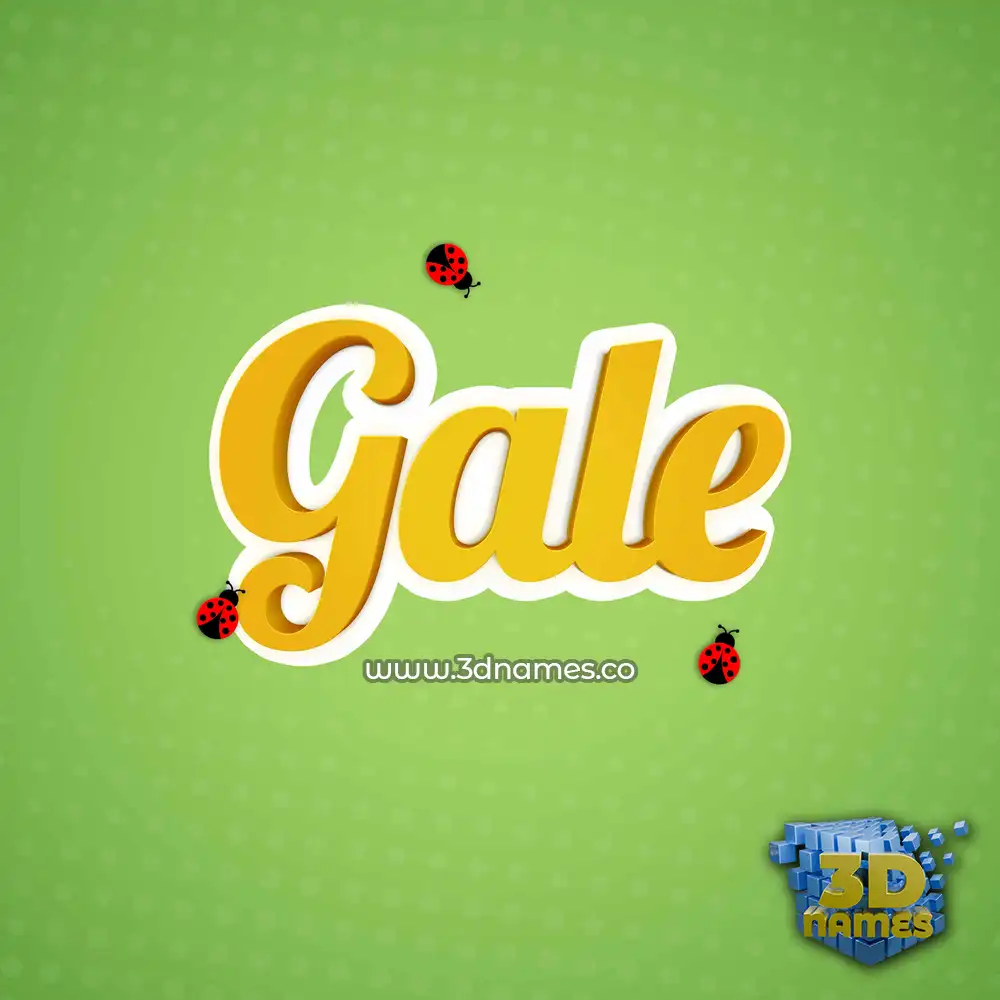 gale in Ladybugs style - 3D name wallpaper